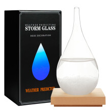 Storm Glass Weather Predictor, Teardrop Shaped Weather Forecast Bottle, Home Office Desktop Decoration Weather Station, Stylish Creative Cool Father'