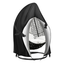 Emwel 230x200cm Double Egg Chair Cover Waterproof, 2 Seat Heavy Duty Egg Swing Chair Cover,Patio Hanging Egg Chair Covers,Cover with Zipper Strap,Win