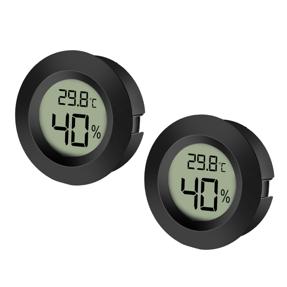 Eeekit 2 Pack Lcd Digital Hygrometer Thermometer, Indoor Outdoor Humidity Meter Temperature Gauge For Humidifiers Dehumidifiers Greenhouse Basement B