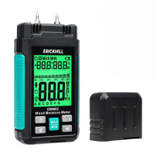 Wood Moisture Meter, Pin-Type Damp Meter with 7 Modes, 2.25-inch LCD Display with 3-Color Backlight, Wood and Building Material Dampness Inspection,
