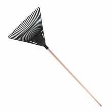 Easy Shopping Garden Lawn Leaf Rake 20 Tooth Tines 150cm Strong Long Handle Lightweight Comfortable Grip Black Blade