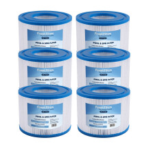Finest-Filters Hot Tub Spa Water Filter Cartridges Compatible For Lay-Z-Spa, SaluSpa 90352E, Intex Type VI, Bestway (6 Pack of Replacement Hot Tub Wa
