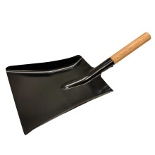 EDS Heavy Duty Shovel for Digging with Wooden Handle Metal Steel Fireplace Coal Ash Shovel for Landscaping, Gardening, Construction, Snow Shoveling a