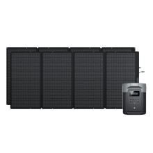 ECOFLOW DELTA 2 Max Solar Generator, 2048Wh Capacity LFP Battery Portable Power Station & 2400W Solar Panel, Up to 3000W AC Output, Fast Charging 0-