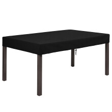 Dokon Rectangle Garden Table Top Covers Waterproof Outdoor Table Cover Heavy Duty 600D Oxford Fabric Windproof Anti-UV Garden Furniture Covers, Patio