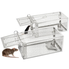 EGOFLYYA Rat and Squirrel Cage Trap, Live Multi-Catch Rat Trap, Live-Catch Effective Cage Trap for Rats and Small Animals, Great for Outdoor Use (2Pa