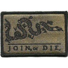 Join Or Die Tactical Patch - Coyote Tan by Gadsden and Culpeper