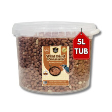 English's Peanuts 5LTub Premium Bird Food - High Protein Peanuts for Wild Birds, Rich in Healthy Fats, Fibre & Vitamins, Ideal for Feeders, Supports