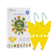 Garsum 24 Pack Yellow Sticky Fruit Fly Traps Gnat Trap for Indoor/Outdoor Houseplant Sticky Bug Insect Catcher Glue Trappers