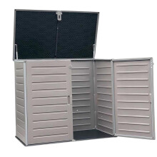 Easylife Jumbo Utility Cabinet for Wheelie Bin Storage, Lockable Bin Store Houses 2 Bins, Weatherproof Storage Shed with 1,170L Capacity, Easy to Ass