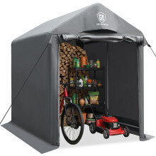 EVER ADVANCED Garden Shed Storage 1.8 * 1.2m 3000mm Water Resistant Bike Shed Storage for Outside, Heavy Duty Outdoor Tent for Motorcycle, Foldable,