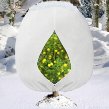 Evoio Large Plant Covers for Winter, 240 x 240 cm Plant Frost Protection with Zipper and Drawstring Garden Fleece Freeze Protection Cover Bags for Ou