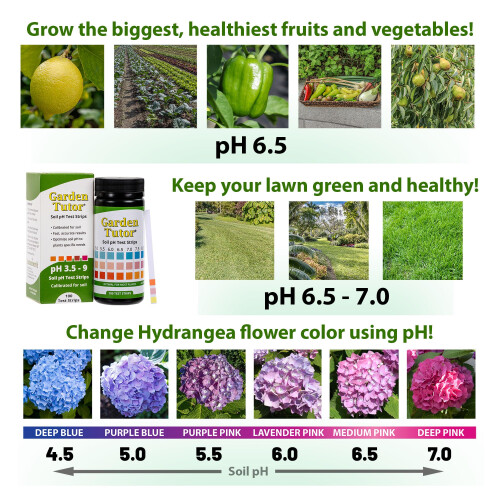 Garden Tutor Soil pH Test Kit (3.5-9 Range) | 100 Soil pH Test Strips 2