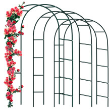 Forever Speed 3PCS Metal Rose Arch for Climbing in Powder Coated Steel, Garden Decoration and Decoration, 240 x 140 x 38 cm, Green