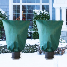 Garden Fleece Plant Frost Protection: 70GSM 2 Pack 120cm180cm Horticultural Fleece with Zip Winter Plant Cover for Olive Tree Potted Palms Shrub Eas