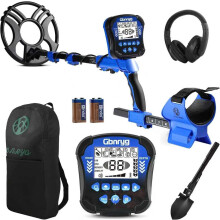 Gbnryg Professional Metal Detector for Adults,12" IP68 Waterproof Search Coil with LCD Backlight,5 Modes Gold Detector,Advanced DSP Chip&High Accurac