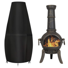 GARPROVM Large Chimenea Cover,Waterproof,Windproof,UV-resistant, Heavy Duty Rip Proof 600D Oxford Fabric Outdoor Garden Patio Heater Cover (122 x 21