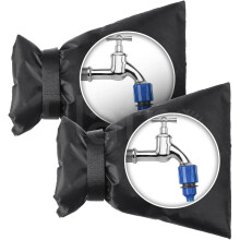 Flatro 2pcs Outside Tap Covers for The Winter External Tap Insulation Outside Tap Cover Frost Protector Easy Fit Thermal Jacket Garden Tap Cover Wate