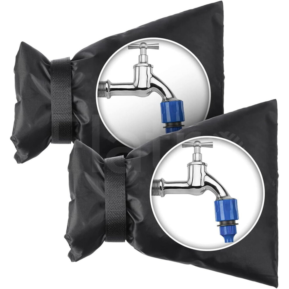 Flatro 2Pcs Outside Tap Covers For The Winter External Tap Insulation Outside Tap Cover Frost Protector Easy Fit Thermal Jacket Garden Tap Cover Wate 11759072