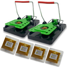 Rat Reaper XL Rat Traps 2 Pack - Pre-Baited Professional Quality & Heavy Duty Pest Control Traps - Large Reusable & Easy Set Rodent Solution