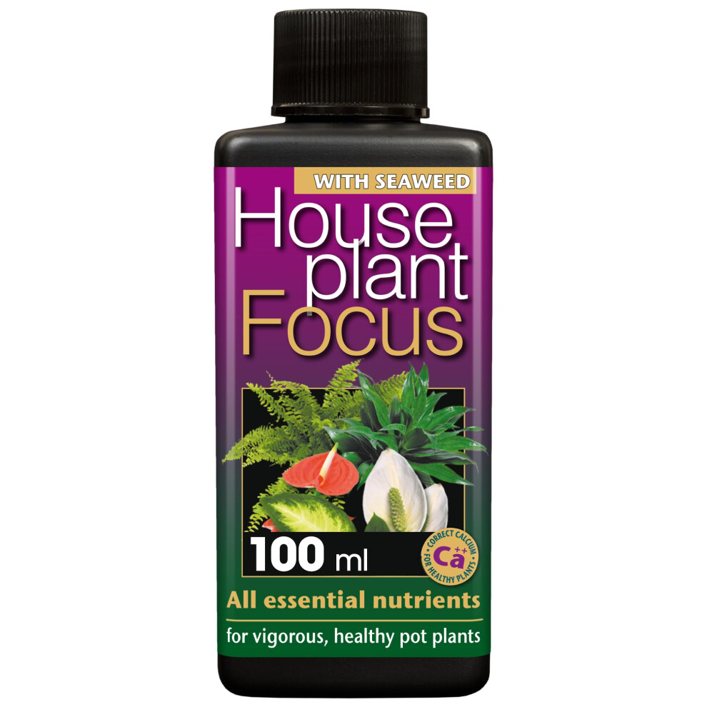 Growth Technology Houseplant Focus Liquid Concentrated Fertiliser, 100Ml - Fertiliser For Indoor Plants - Professional Grade House Plant Food