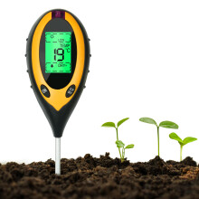 flintronic 4 in 1 Soil Tester, Ground Moisture/PH/Light/TemperatureTester, Garden Agriculture Moisture Tester, Compact & Lightweight, Suitable For In