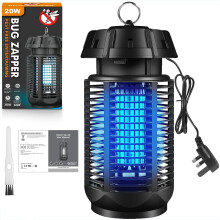 Mosquito Killer, Electric Mosquito Killer Lamp, 20W UV Light Bug Zapper, 360 Indoor and Outdoor Fly Killing Lamp, Easy to Clean, 80m² Coverage, Effe