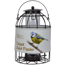 Green Jem Dome Caged Seed Wild Bird Feeder, Designed To Deter Squirrels And Also Larger Garden Birds Such As Pigeons And Doves.