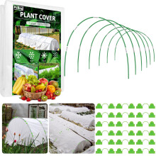 3x10M Garden Fleece Frost Protection 30gsm Horticultural Fleece Garden Hoops Kit for Winter, Plant Cover Antifreeze Cloth Plant Blanket Fleece Protec