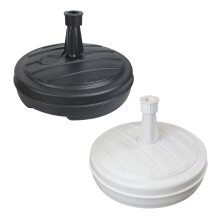Guaranteed4Less Parasol Umbrella Base Stand Sand Water Plastic Pole Garden Beach Patio Sun Shade (Black & White)