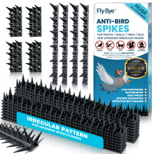 Fly-Bye Anti Bird Spikes - 6m Coverage with 2500+ Spikes - Pigeon and Bird Deterrent for Walls, Fences, Roofs - Irregular Design for Effective Cat an