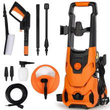 Pressure Washers 1800w Max.135Bar Jet Washers Pressure Washers with Patio Cleaner & Fix Brush,Power washer with Adjustable Nozzle, Foam Cannon for Pa