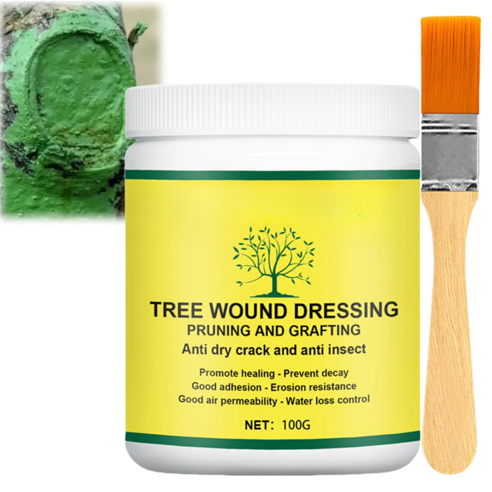 100G Tree Wound Sealer,Tree Wound Dressing,Tree Wound Sealant,Tree Pruning Sealer,Plant Healing Sealant,Bonsai Cut Paste,Grafting Wax With Brush,Tree 95545622