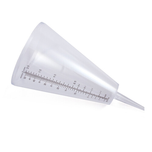 Testwest TRADITIONAL CLEAR PLASTIC RAIN WEATHER GAUGE CONE WITH SPIKE