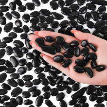 Hisredsun 3.96 lb Black Decorative Stones,0.23-0.35in Natural Gravel Rocks for Plant Pots,Small River Rocks for Landscaping, Vase Fillers,Succulents