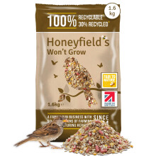 No Grow Bird Seed Mix for Wild Birds - Wild Bird Food for Small Birds for Patios and Non-Grass Areas, Kibbled Sunflower Hearts, Kibbled Peanuts, Grou