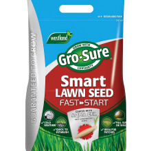 Gro-sure Smart Lawn Seed Fast Start Guaranteed Grass Seeds, 120 m2