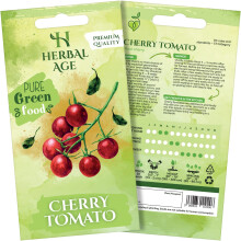 HERBAL AGE Grow Your Own Kits, Cherry Tomatoes Vegetable Seeds for Planting UK, 20 Plants Heirloom Seed Box, Plant Seeds Indoor & Outdoor UK, Garden