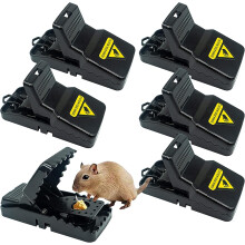 HOMEREVEL- Reusable Mouse Trap, 6 Pack Mouse Traps for Indoors and Outdoors That Kill Instantly, Quick, Effective and Highly Sensitive Rodent Catcher