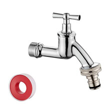 Ibergrif M22204 Garden Tap with Connector, G1/2" Water Inlet and G3/4" Outlet Outdoor Taps, Antifreeze -10 , High Temperature Resistance 120 Singl