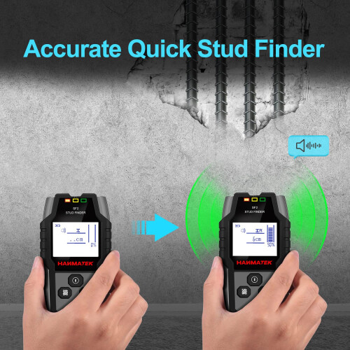 HANMATEK Stud Finder SF2 Wall Scanner 4 in 1 Electronic Stud Sensor with Depth Tracker, Unit Change, for Wood, Metal, Cables, Circuits Detect in Wall 2