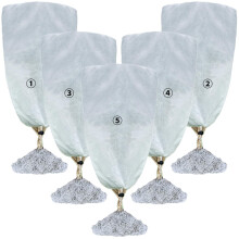 5 Packs 120x80CM Frost Protection for Plants,Reusable Plant Covers Winter Freeze Protection with Drawstring,Tree Jacket Blanket for Cold Frost Freeze