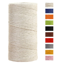 JeogYong Jute Twine String 2mm x 100m Natural Coloured Jute String 3-ply Garden Twine Kitchen Cord Thick Jute Rope for Decoration Floristry, DIY Arts