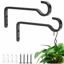 Josmimic 6-Inch Planter Hooks for Hanging Plants - Plant Hanger Hook Indoor Outdoor, Plant Wall Hooks, Brackets for Hanging Plants, Baskets, Wind Chi