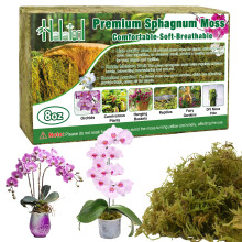 Halatool 230g Natural Sphagnum Moss for Plants, Long Fibered Dried Forest Moss, Premium Substrate for Carnivorous/Potted Plants, Reptile Habitat Deco