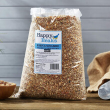 Happy Beaks Wild Bird Robin & Songbird Food No Mess Seed Mix High Energy Premium Feed for Wild Birds (14kg)