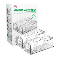 HOMEREVEL- 2 Pack Humane Mouse Traps for Indoor and Outdoor- Live Catch and Release, Reusable, Environment Friendly and Highly Sensitive Rodent Catch