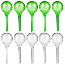 huahuo 10 Pack Plant Watering Globes, Self-Watering Devices for Plants, Plastic Automatic Watering Ball for Indoor Outdoor Plants Watering Globes (Gr