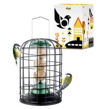 iBorn Squirrel Proof Fat Ball Feeder- Heavy Duty All Metal Bird Feeders Hanging, Anti-UV Energy Fat Ball Feeder for Wild Birds, 8 Inch Green for Gard