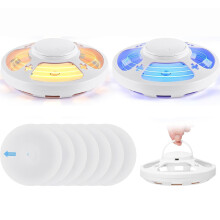 1pcs Flea Trap Includes 5 Replacement Glue Disks, Unscented Fleas Killer for Home,Flea Catcher,No Spray,Chemical Free